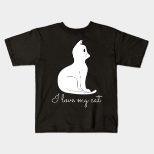 I love my cat Kids T-Shirt